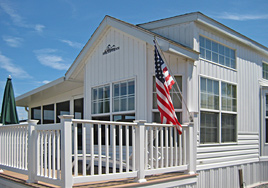 Park model home at Buttonwood Beach Recreational Vehicle Resort, Earleville, Maryland