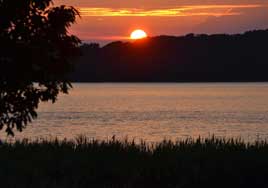 Sunsets at Buttonwood Beach Recreational Vehicle Resort, Earleville, Maryland