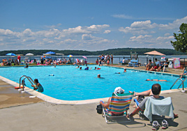 Swimming pool at Buttonwood Beach Recreational Vehicle Resort, Earleville, Maryland
