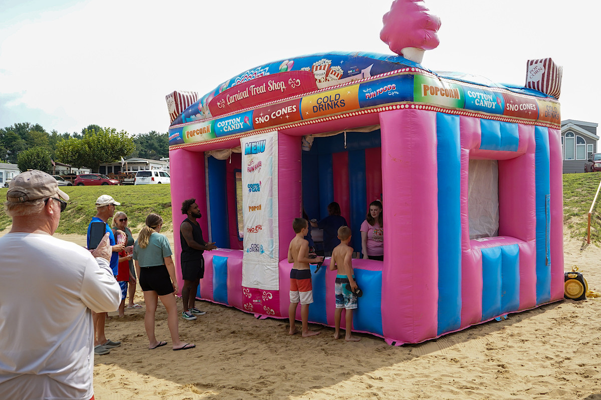 Concession stand on the beach