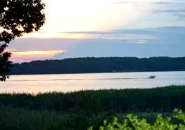 A spectacular sunset at Buttonwood Beach Recreational Vehicle Resort, Earleville, Maryland